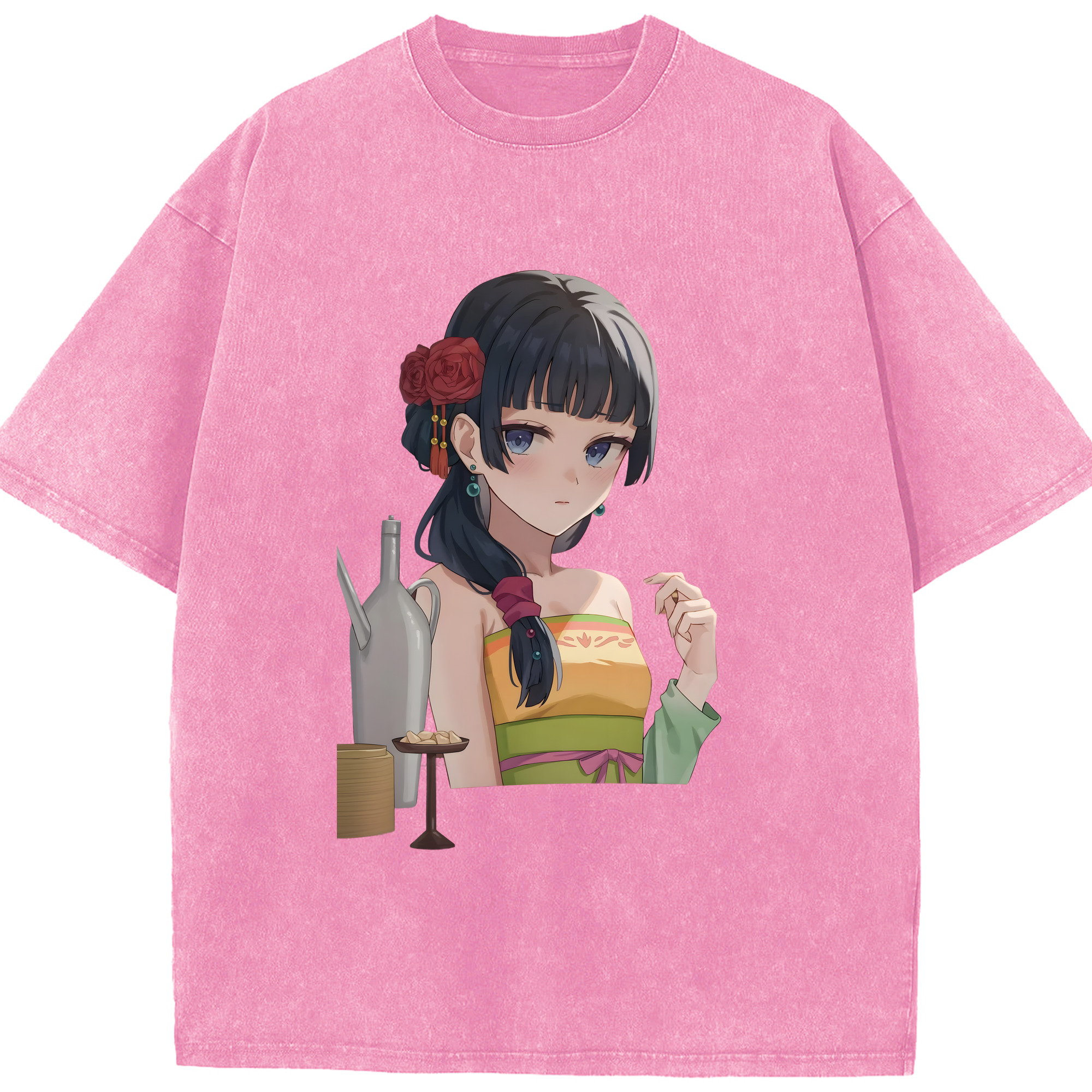 （画像用） 薬屋のひとりごと The Apothecary Diaries 綿100% ヴィンテージ風 半袖Tシャツ（フロントプリント）